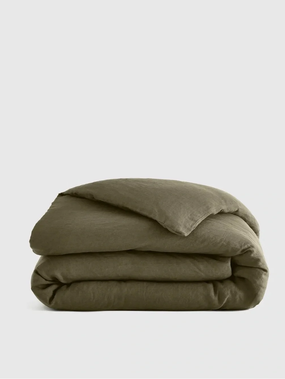NWOT Quince Dusty Olive Green European Linen Duvet Cover - Retail $174